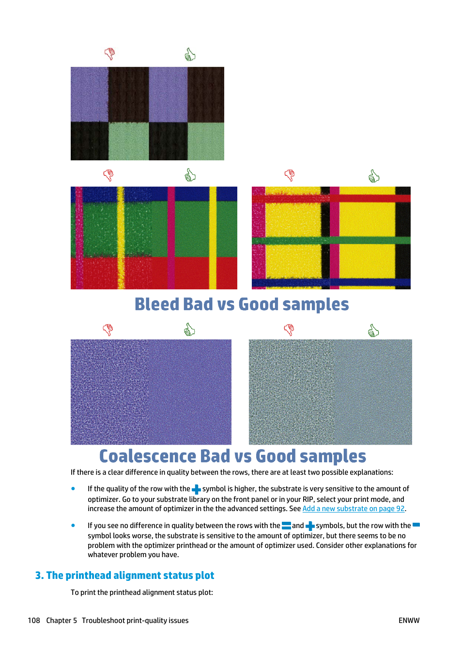 The printhead alignment status plot | HP Latex 360 Printer User Manual | Page 114 / 184