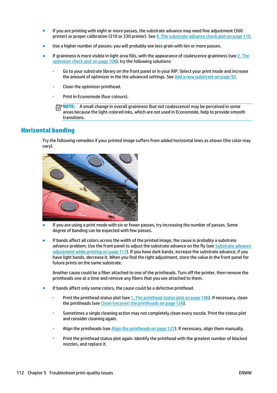 Horizontal banding | HP Latex 360 Printer User Manual | Page 118 / 184