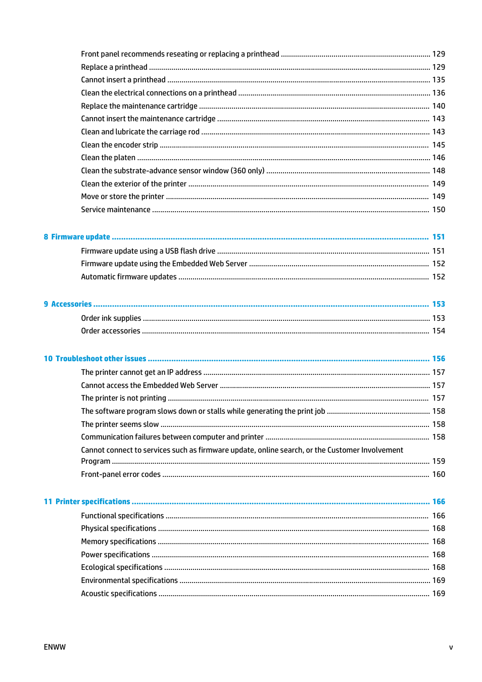HP Latex 360 Printer User Manual | Page 5 / 184