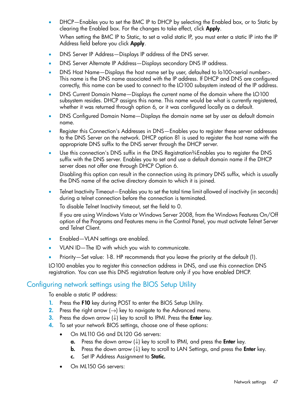 HP ProLiant SL2x170z G6 Server User Manual | Page 47 / 60