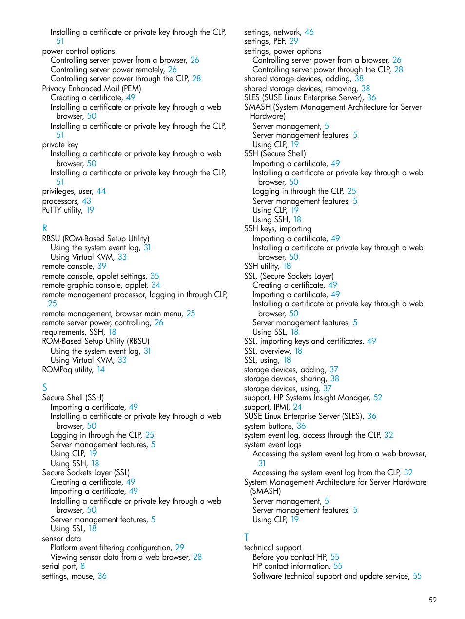 HP ProLiant SL2x170z G6 Server User Manual | Page 59 / 60