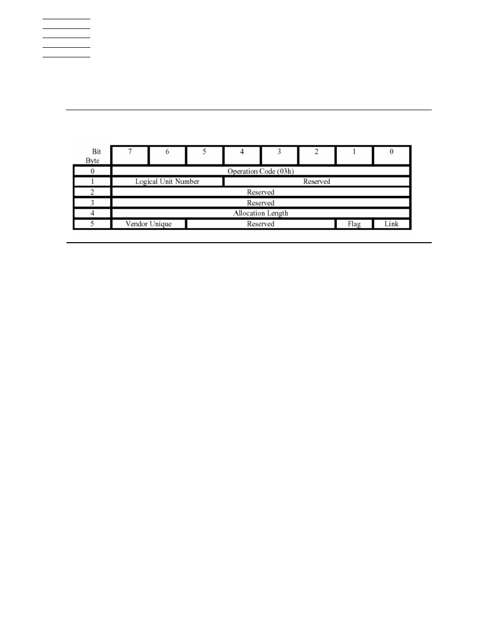 B scsi request sense, Request sense 03h, Implementors note | Allocation length, B. scsi request sense, Figure b-1, Request sense, Scsi request sense | HP NonStop G-Series User Manual | Page 105 / 134