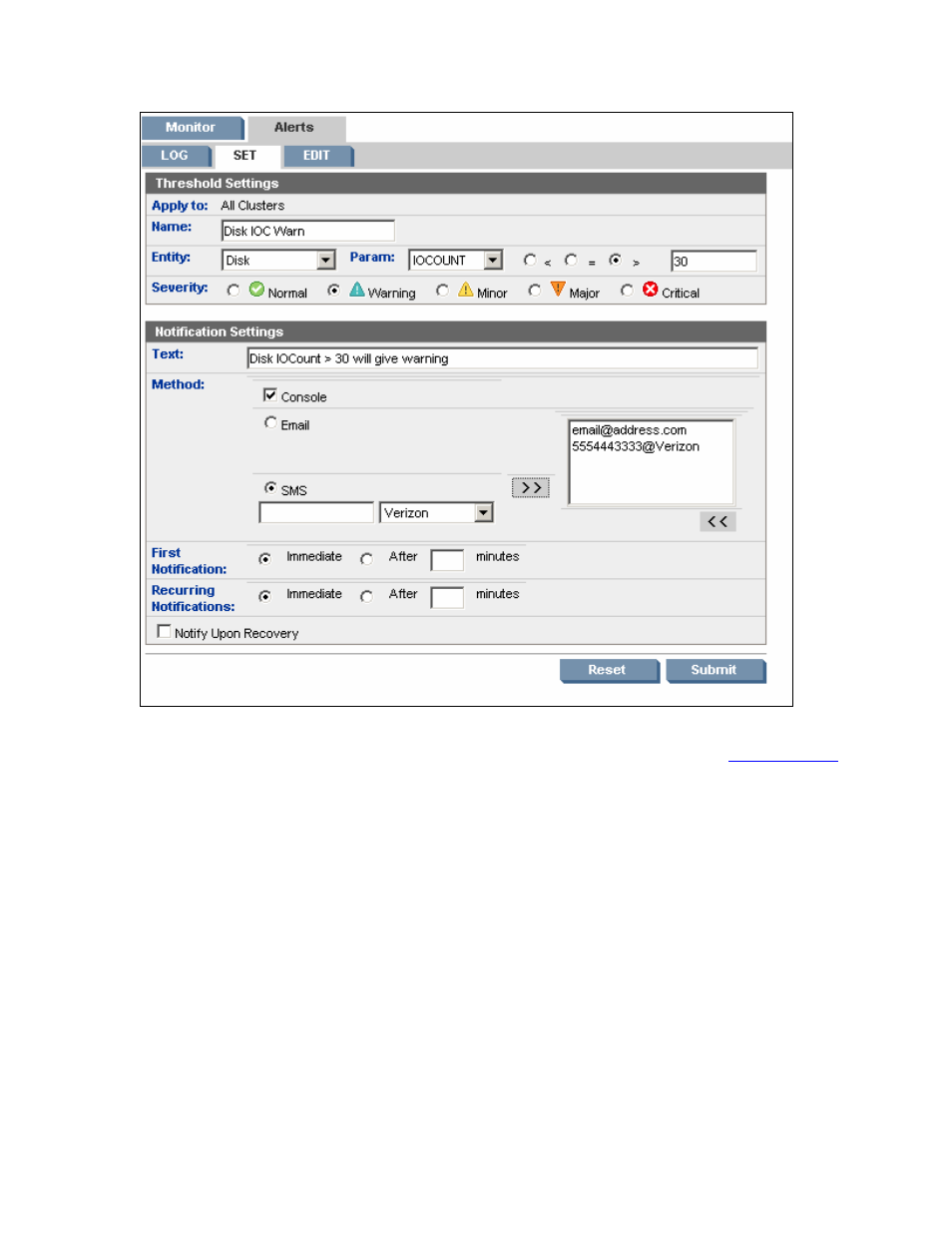 Thresholds | HP NonStop G-Series User Manual | Page 52 / 79