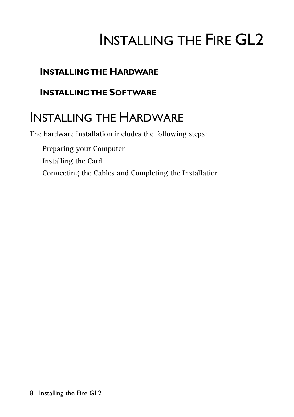 Installing the fire gl2, Installing the hardware, Nstalling the | Ardware | HP Workstation x1100 User Manual | Page 11 / 52