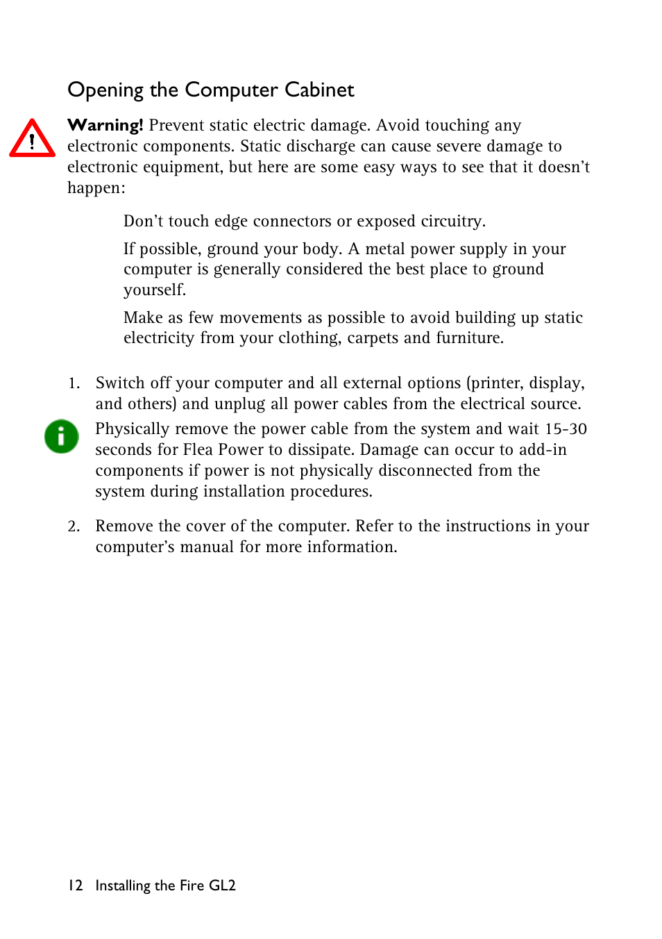 Opening the computer cabinet | HP Workstation x1100 User Manual | Page 15 / 52