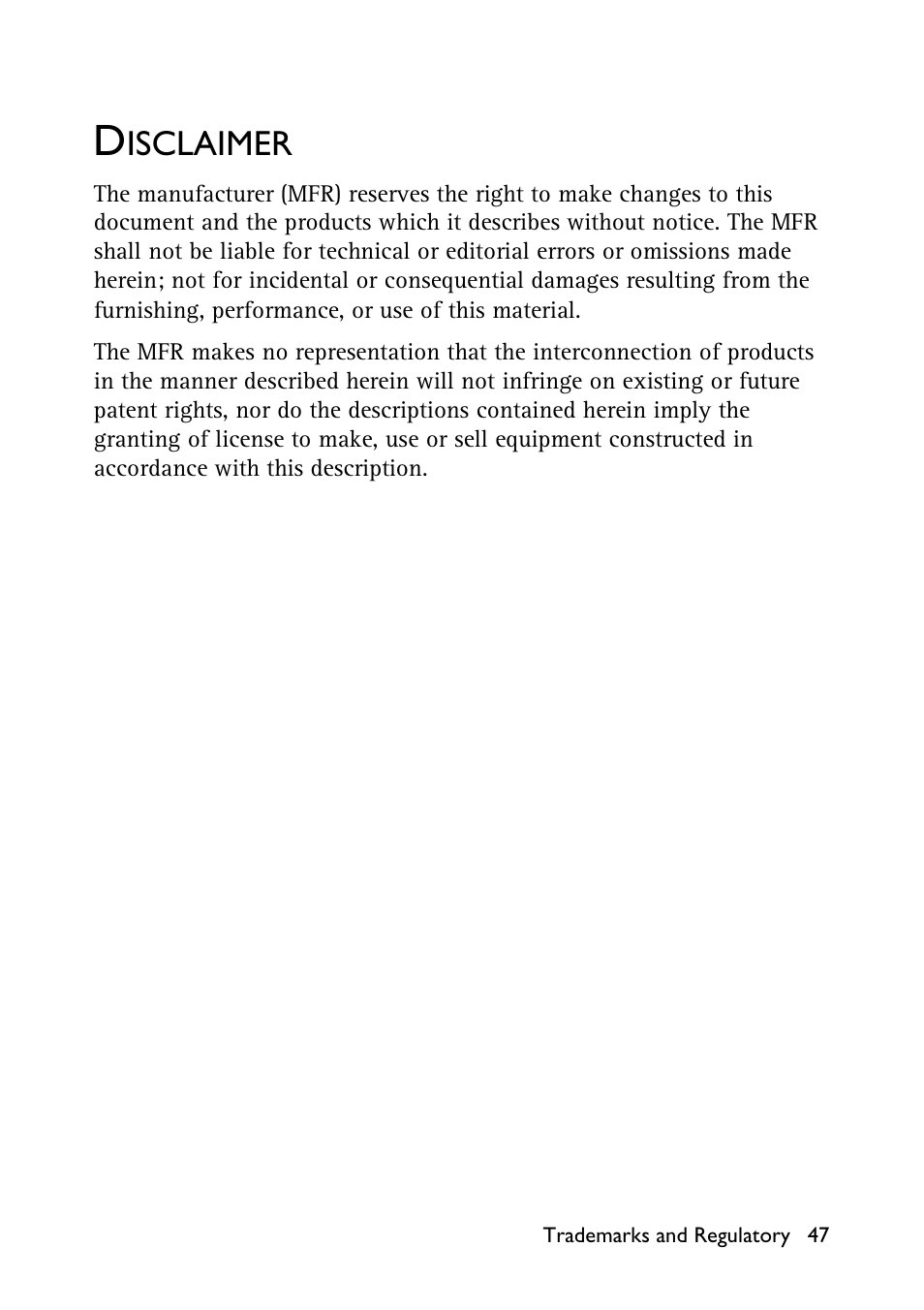 Disclaimer, Isclaimer | HP Workstation x1100 User Manual | Page 50 / 52