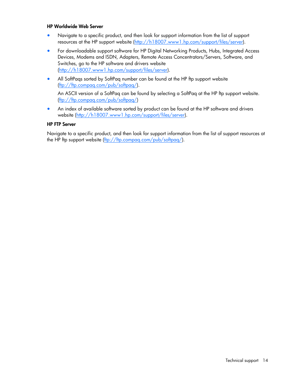 HP NC370F PCI-X Multifunction Gigabit Server Adapter User Manual | Page 14 / 16