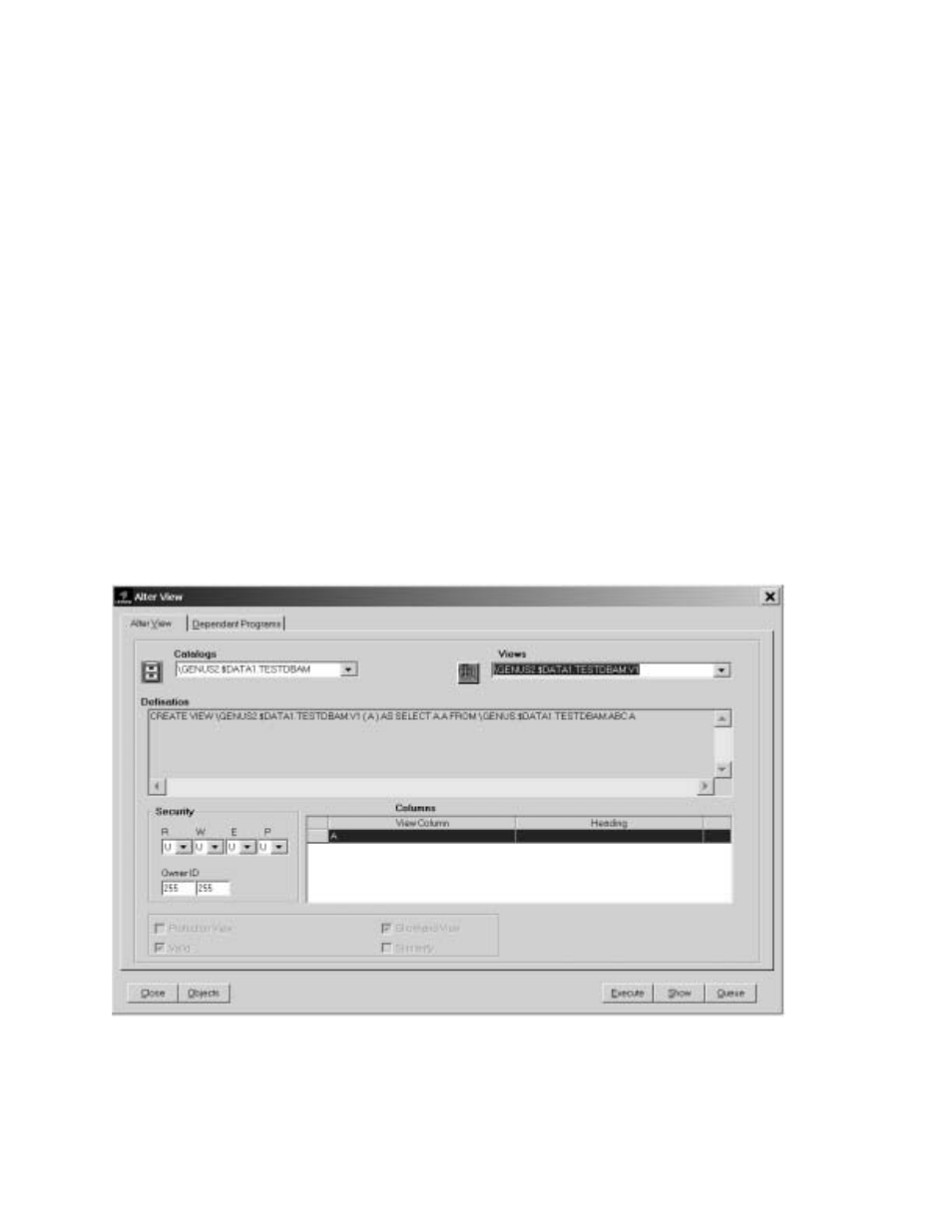 Altering a view | HP NonStop G-Series User Manual | Page 173 / 263