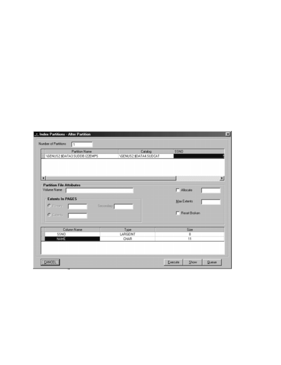 Altering partitions | HP NonStop G-Series User Manual | Page 237 / 263