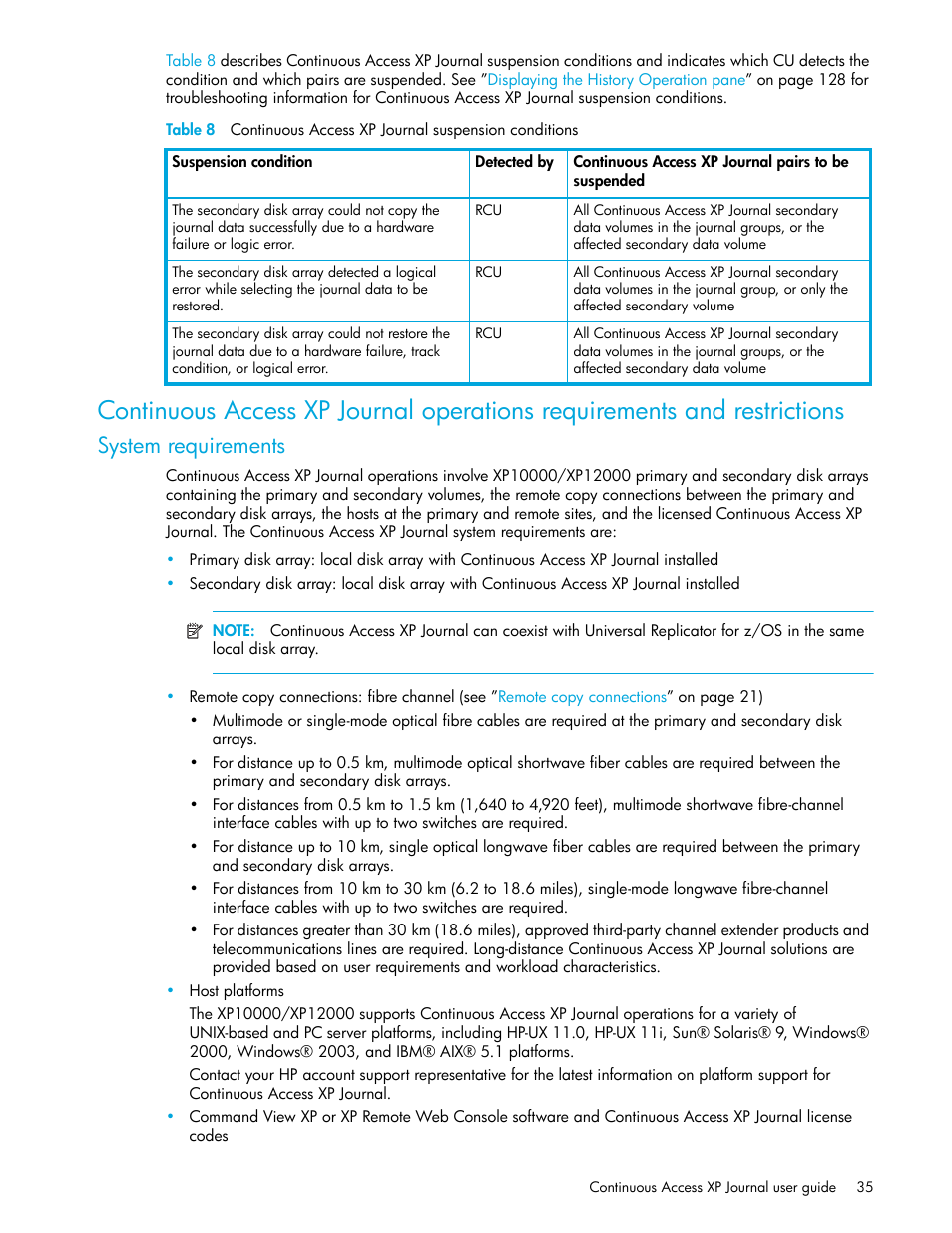 System requirements | HP StorageWorks XP Remote Web Console Software User Manual | Page 35 / 154