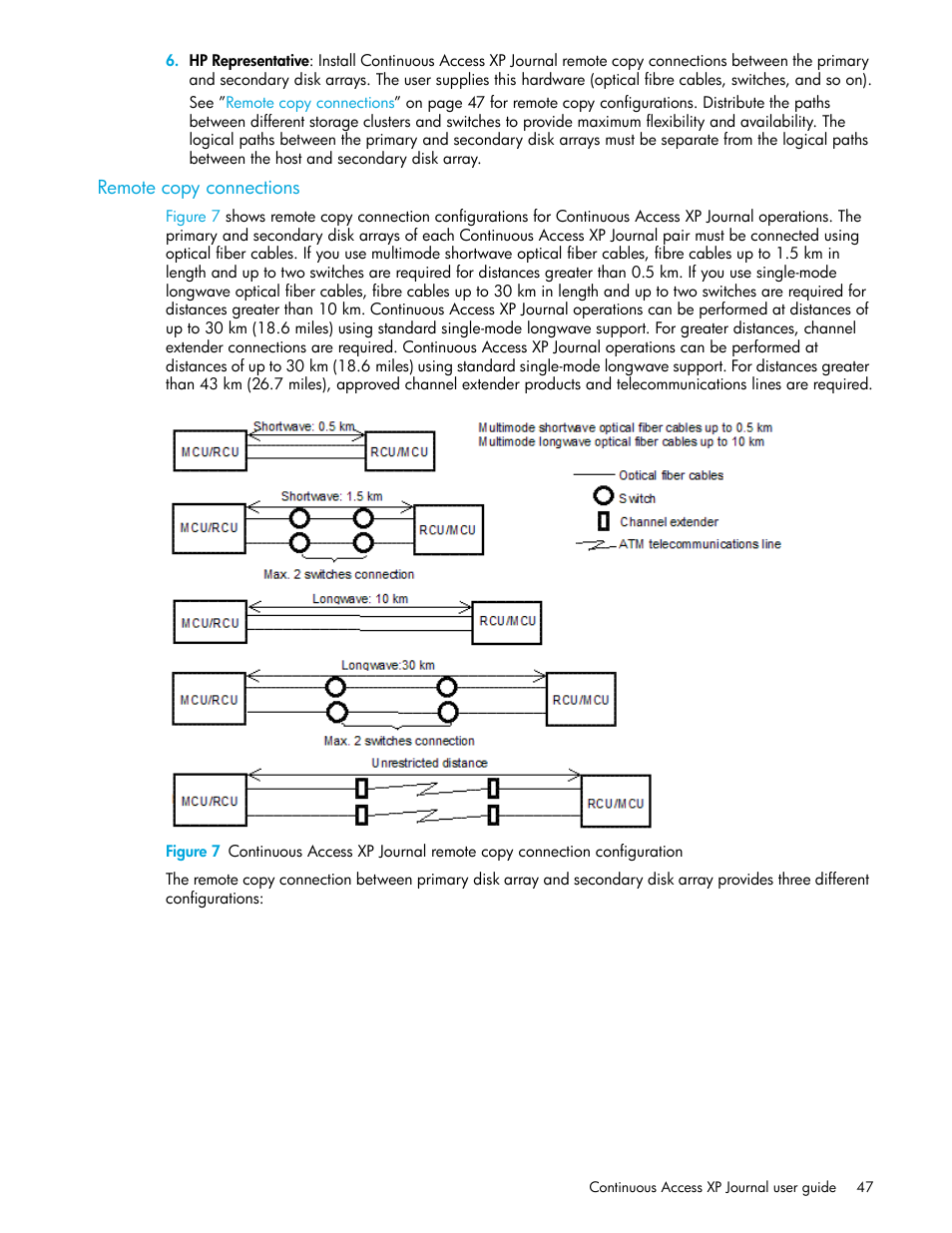 Remote copy connections | HP StorageWorks XP Remote Web Console Software User Manual | Page 47 / 154