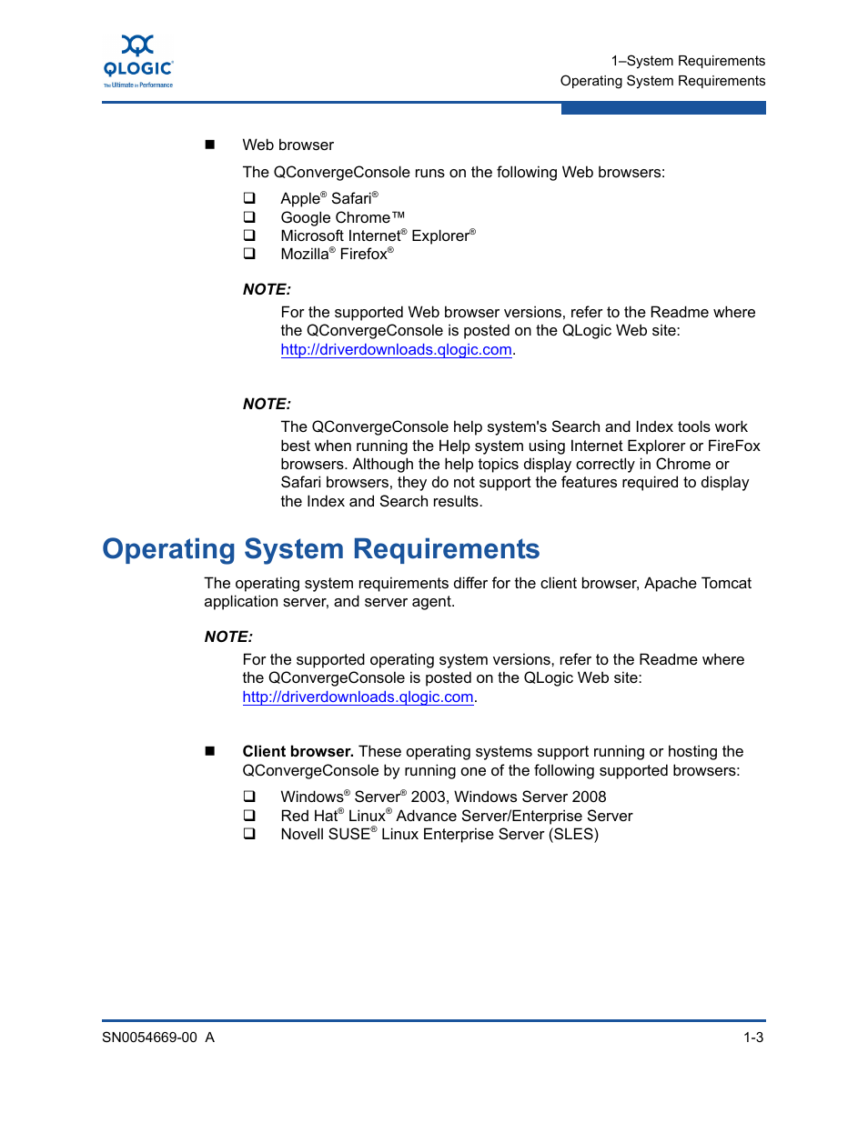 Operating system requirements | HP 4Gb PCIe Host Bus Adapter User Manual | Page 13 / 44