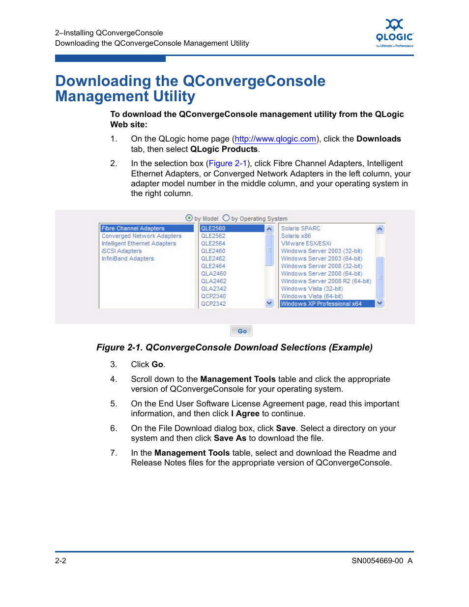 Qconvergeconsole download selections (example) | HP 4Gb PCIe Host Bus Adapter User Manual | Page 16 / 44