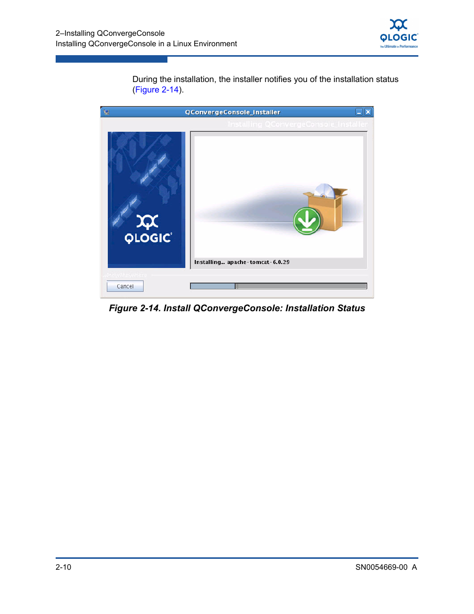 Install qconvergeconsole: installation status | HP 4Gb PCIe Host Bus Adapter User Manual | Page 24 / 44