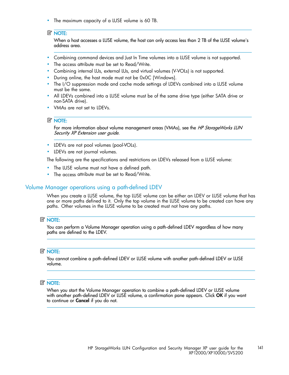 HP StorageWorks XP10000 Disk Array User Manual | Page 141 / 220
