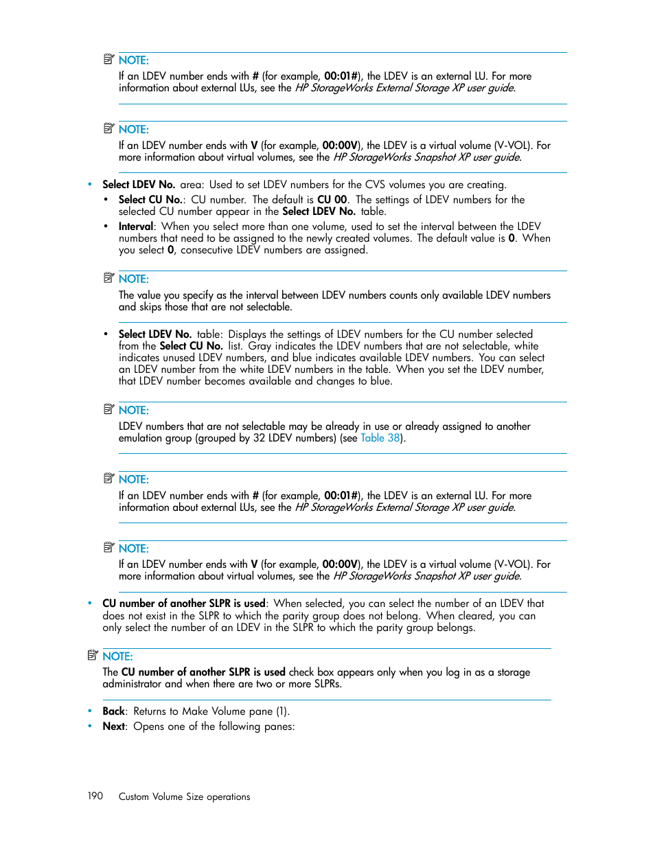 HP StorageWorks XP10000 Disk Array User Manual | Page 190 / 220