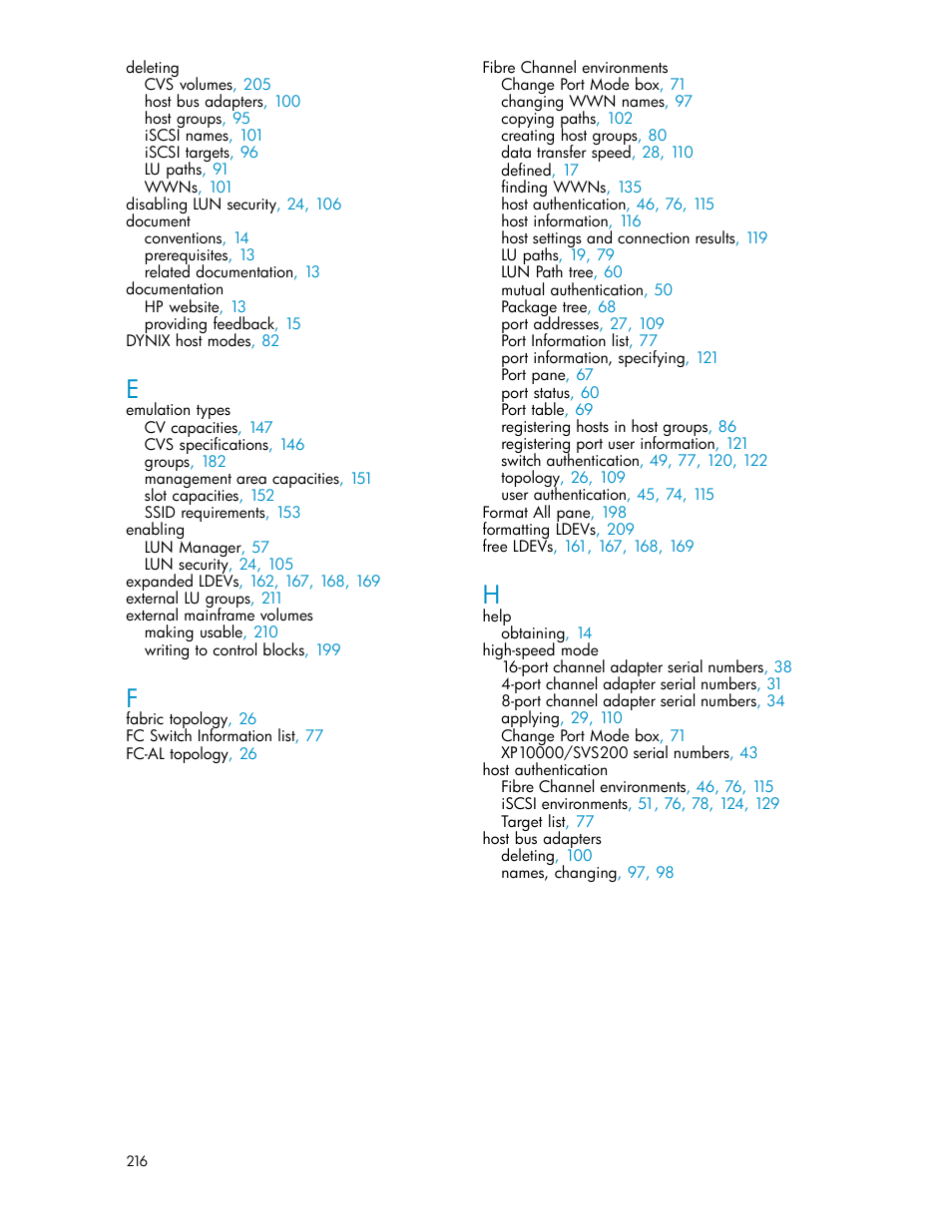 HP StorageWorks XP10000 Disk Array User Manual | Page 216 / 220