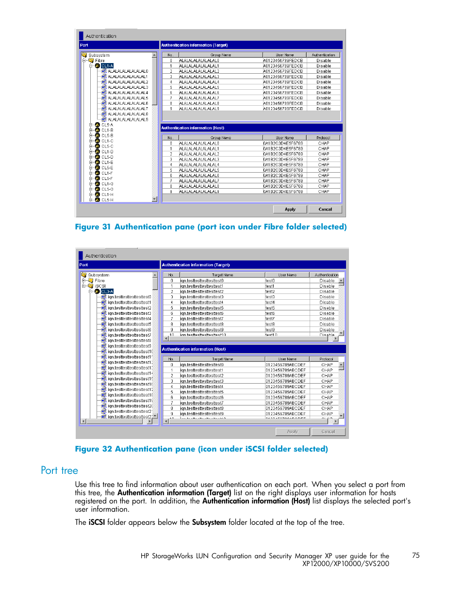 Port tree | HP StorageWorks XP10000 Disk Array User Manual | Page 75 / 220