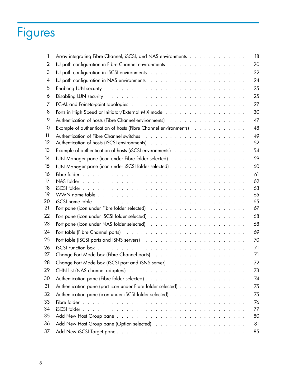 Figures | HP StorageWorks XP10000 Disk Array User Manual | Page 8 / 220