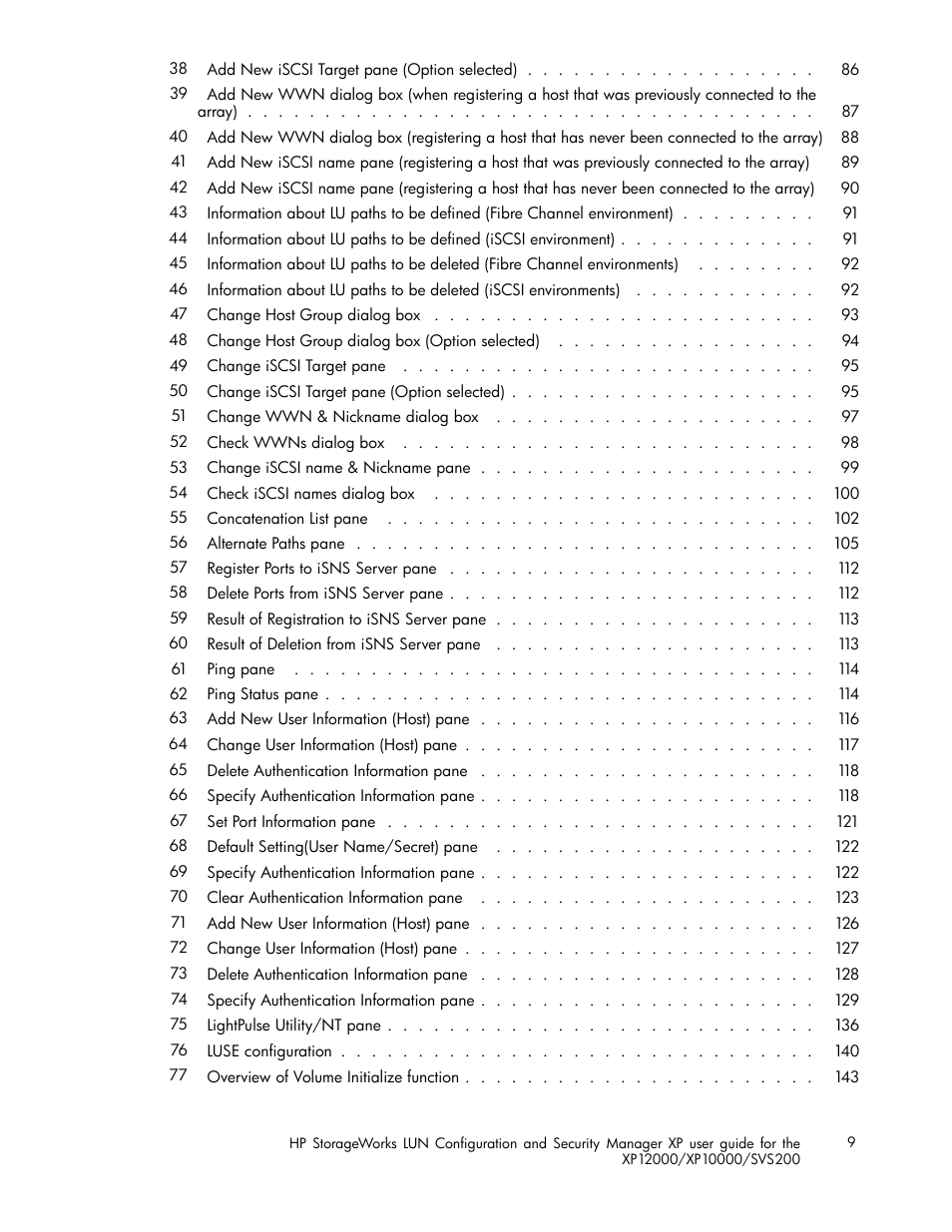 HP StorageWorks XP10000 Disk Array User Manual | Page 9 / 220