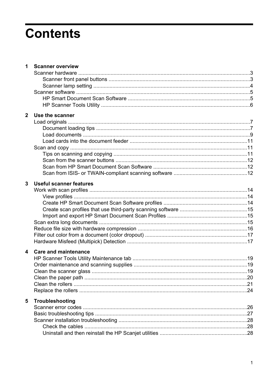 HP Scanjet 7000 Sheet-feed Scanner User Manual | Page 3 / 45