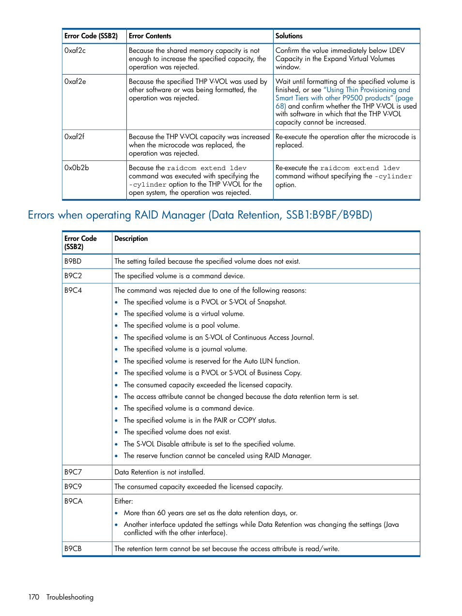 HP XP P9500 Storage User Manual | Page 170 / 367