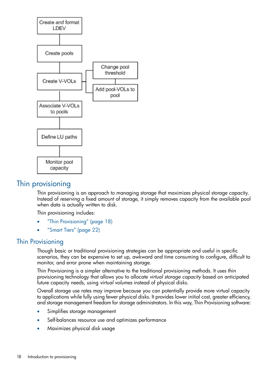Thin provisioning | HP XP P9500 Storage User Manual | Page 18 / 367