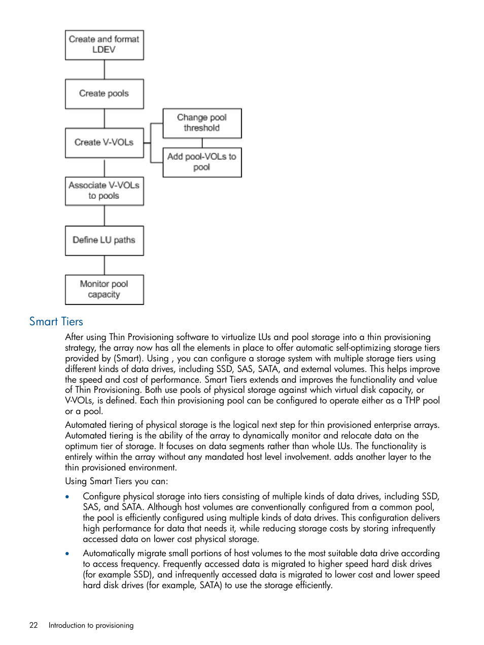 Smart tiers | HP XP P9500 Storage User Manual | Page 22 / 367