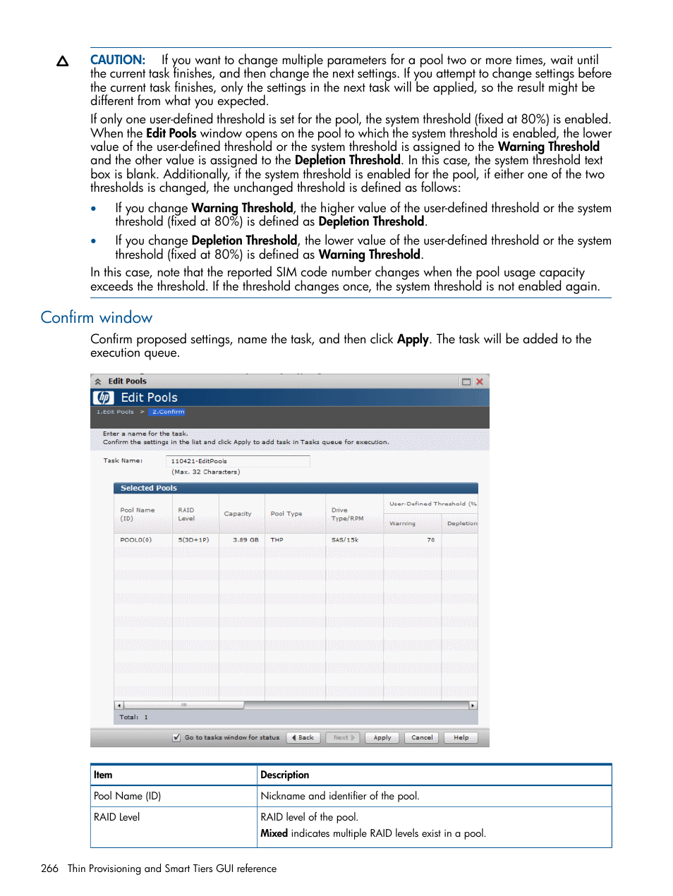 Confirm window | HP XP P9500 Storage User Manual | Page 266 / 367