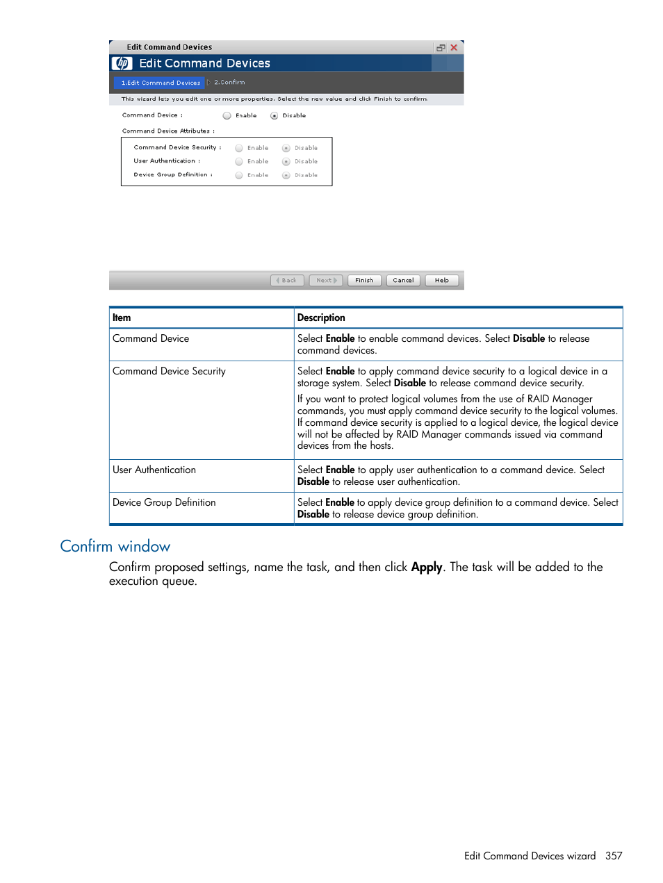 Confirm window | HP XP P9500 Storage User Manual | Page 357 / 367