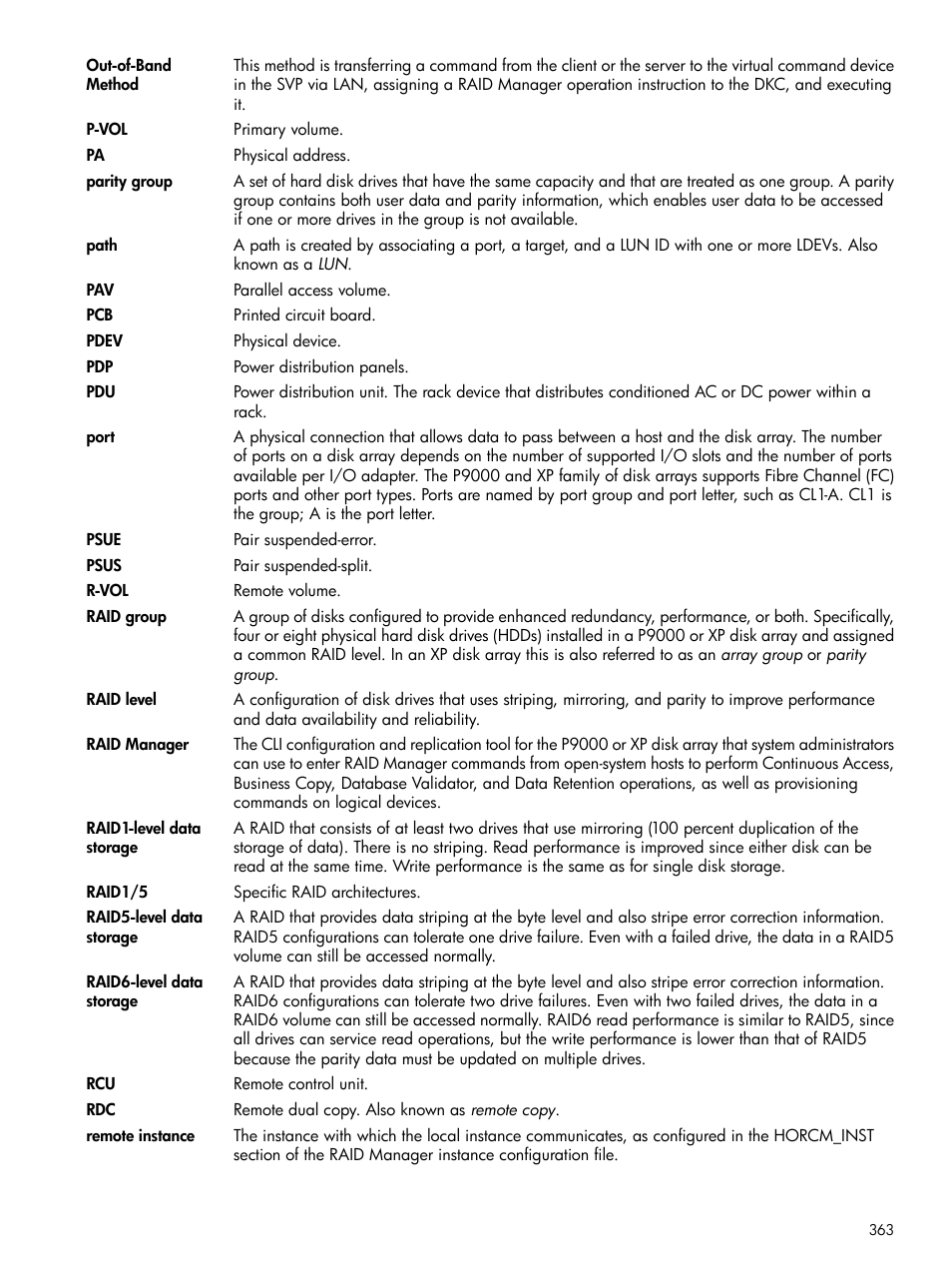 HP XP P9500 Storage User Manual | Page 363 / 367
