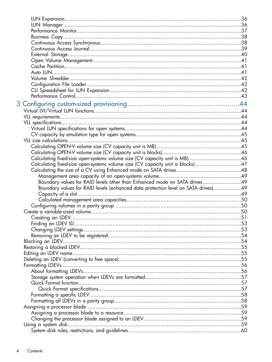 3 configuring custom-sized provisioning | HP XP P9500 Storage User Manual | Page 4 / 367