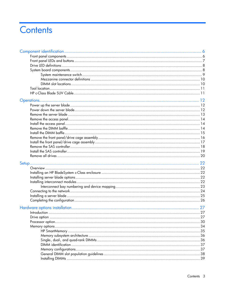 HP ProLiant BL465c Gen8 Server Blade User Manual | Page 3 / 89