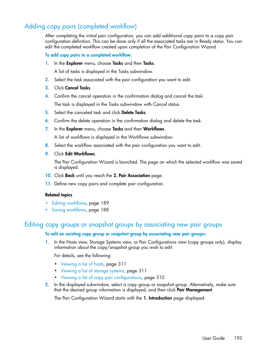 Adding copy pairs (completed workflow) | HP XP P9000 Command View Advanced Edition Software User Manual | Page 193 / 500