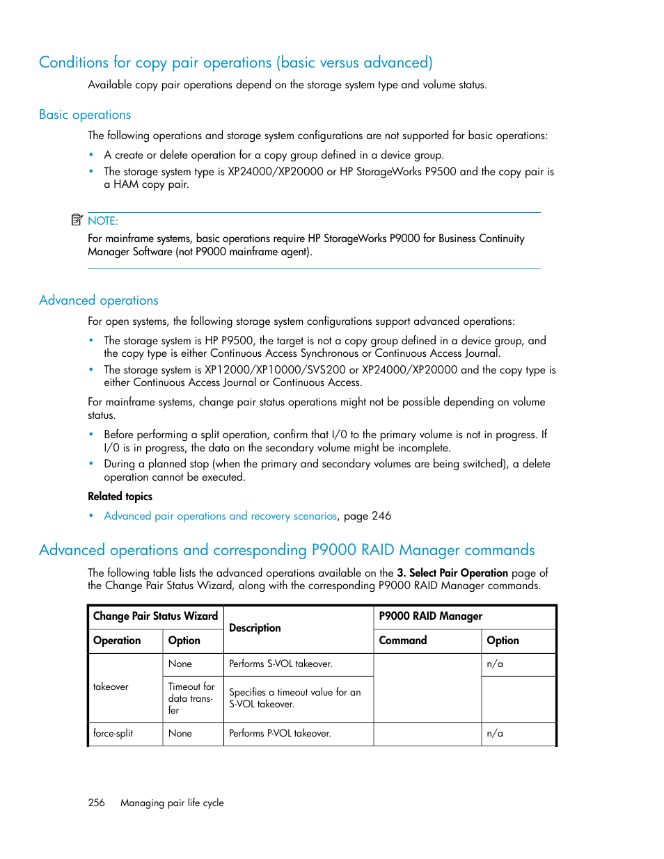 Advanced | HP XP P9000 Command View Advanced Edition Software User Manual | Page 256 / 500