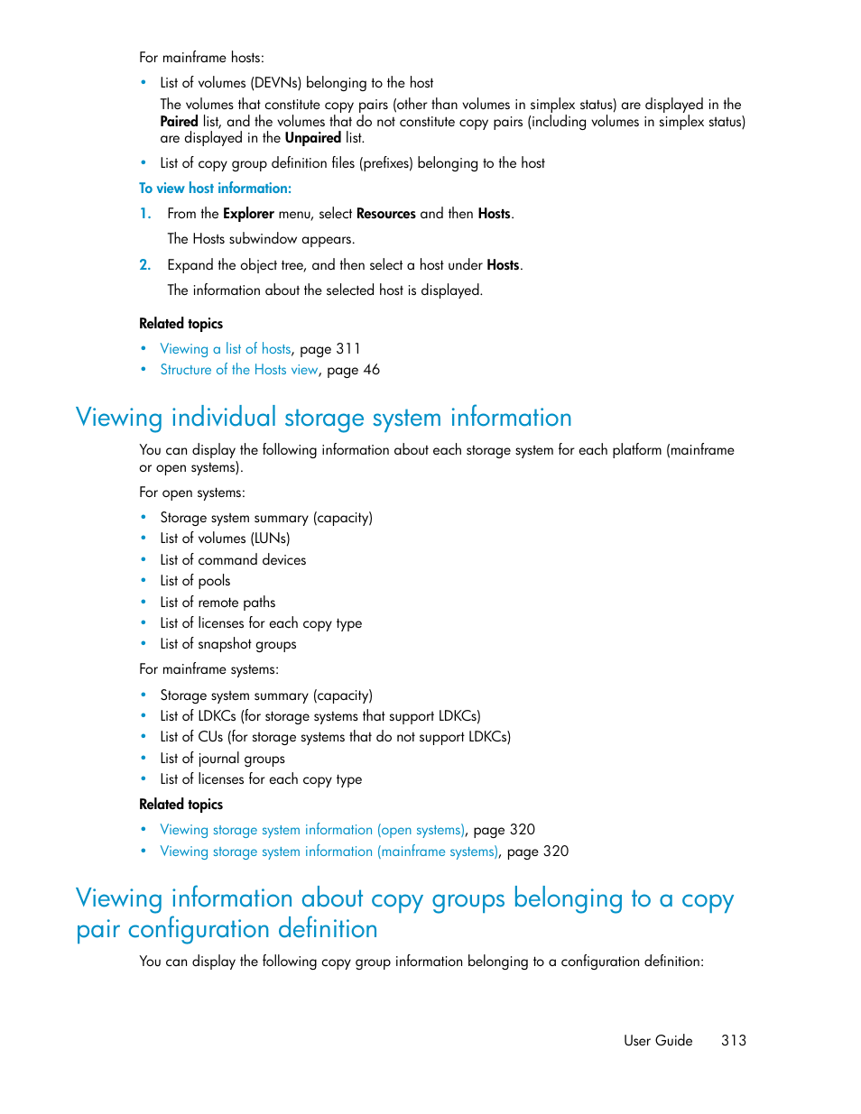 Viewing individual storage system information, Configuration definition | HP XP P9000 Command View Advanced Edition Software User Manual | Page 313 / 500