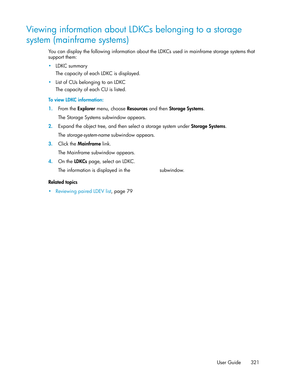 HP XP P9000 Command View Advanced Edition Software User Manual | Page 321 / 500
