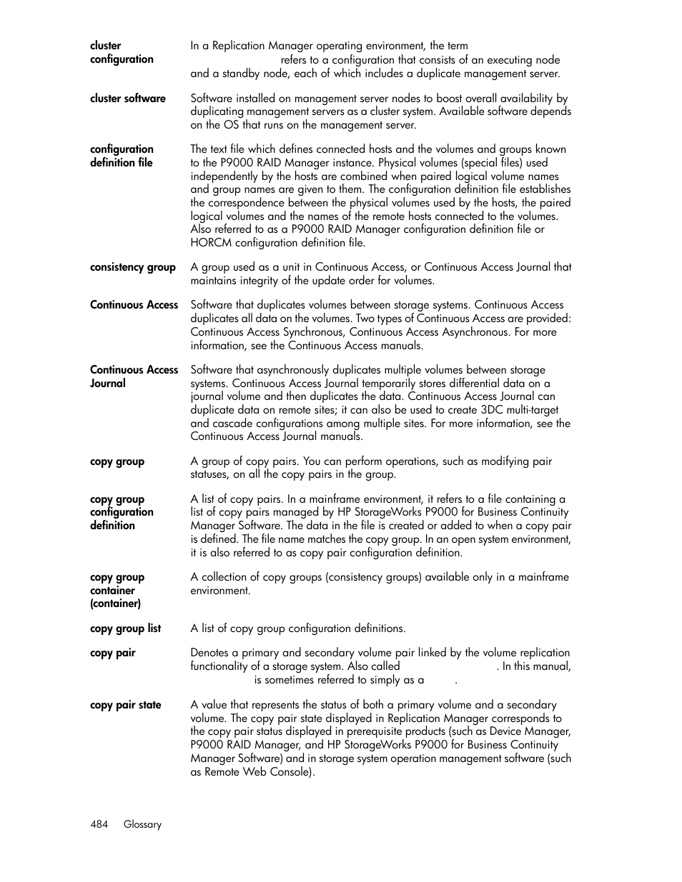 HP XP P9000 Command View Advanced Edition Software User Manual | Page 484 / 500