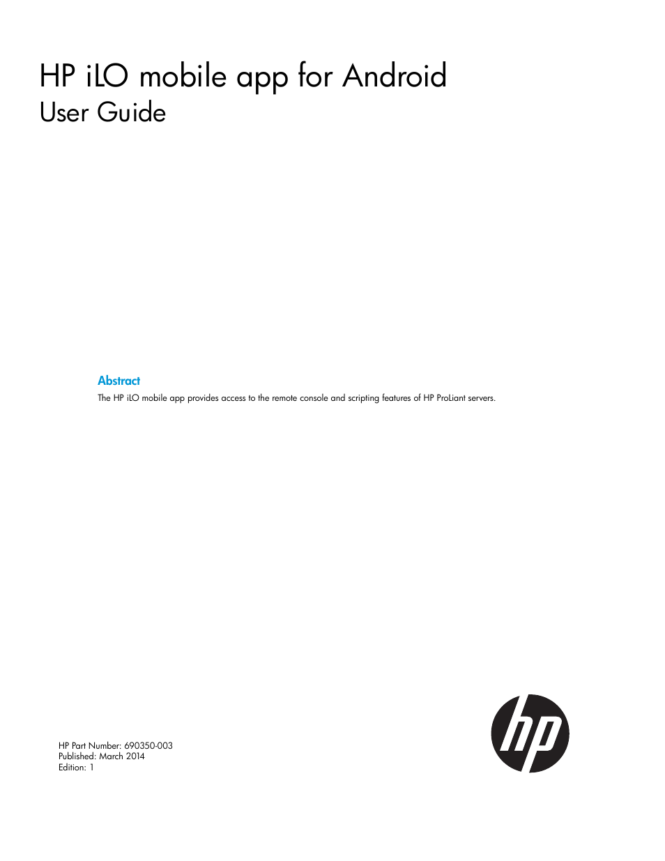 HP ProLiant DL380p Gen8 Server User Manual | 9 pages