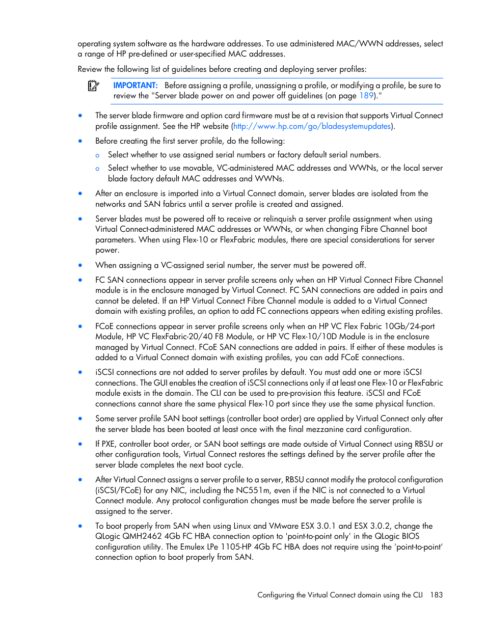HP Virtual Connect Flex-10 10Gb Ethernet Module for c-Class BladeSystem User Manual | Page 183 / 205