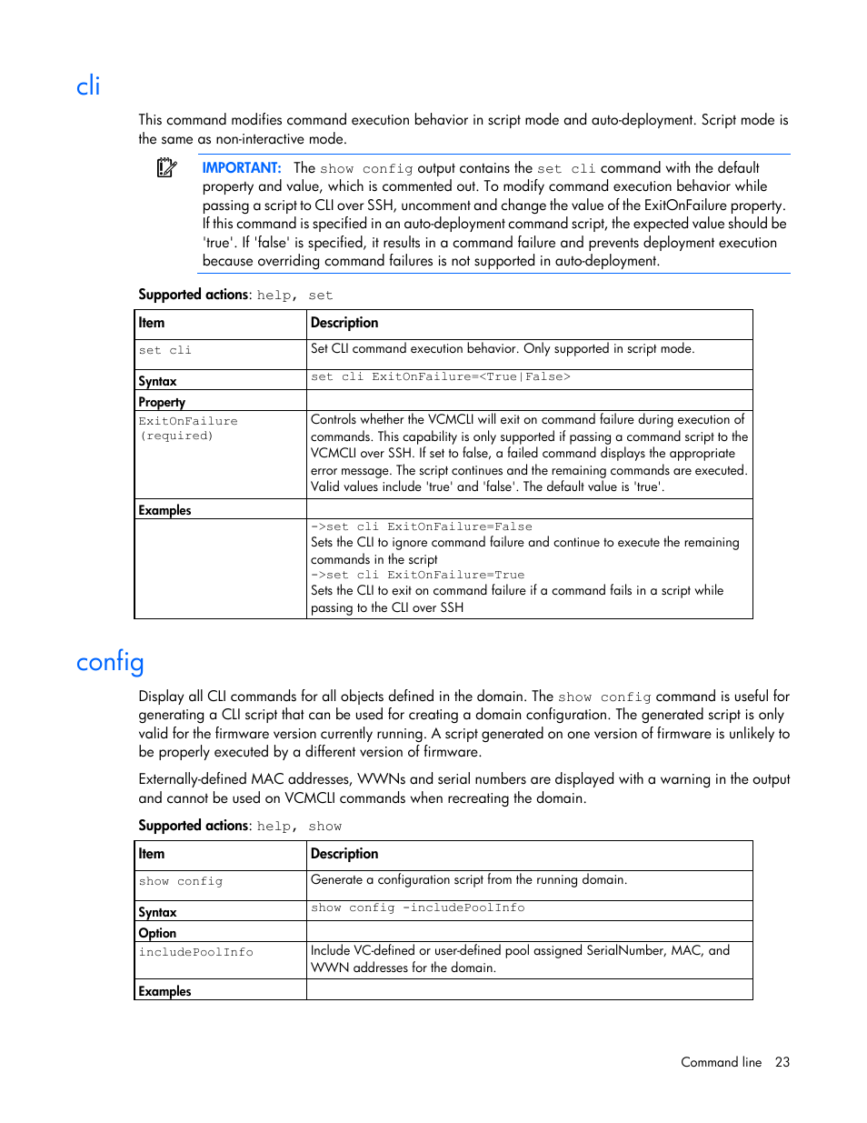 Config | HP Virtual Connect Flex-10 10Gb Ethernet Module for c-Class BladeSystem User Manual | Page 23 / 205