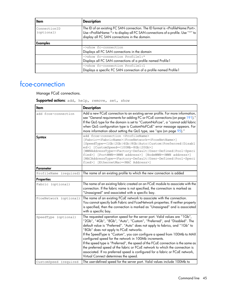 Fcoe-connection | HP Virtual Connect Flex-10 10Gb Ethernet Module for c-Class BladeSystem User Manual | Page 45 / 205