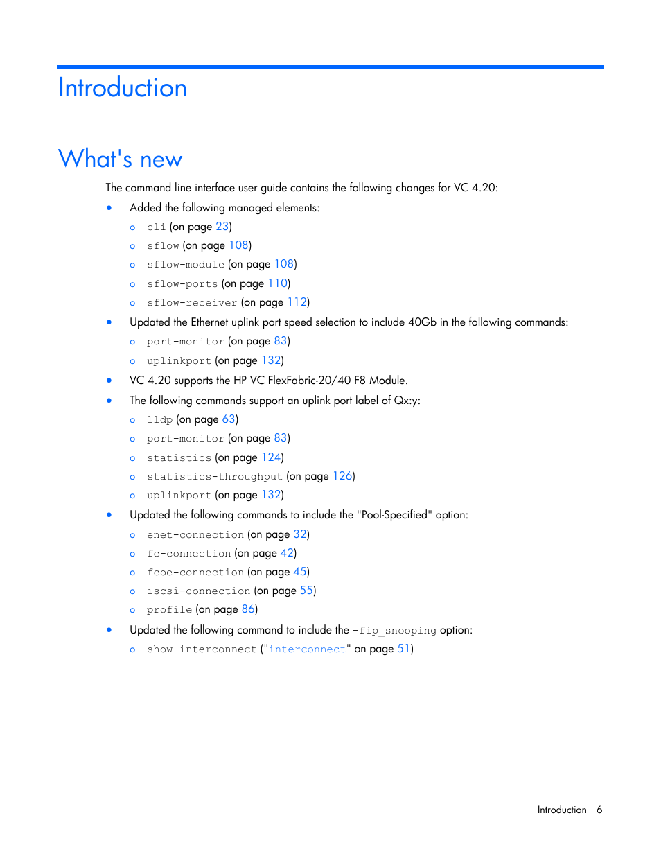 Introduction, What's new | HP Virtual Connect Flex-10 10Gb Ethernet Module for c-Class BladeSystem User Manual | Page 6 / 205