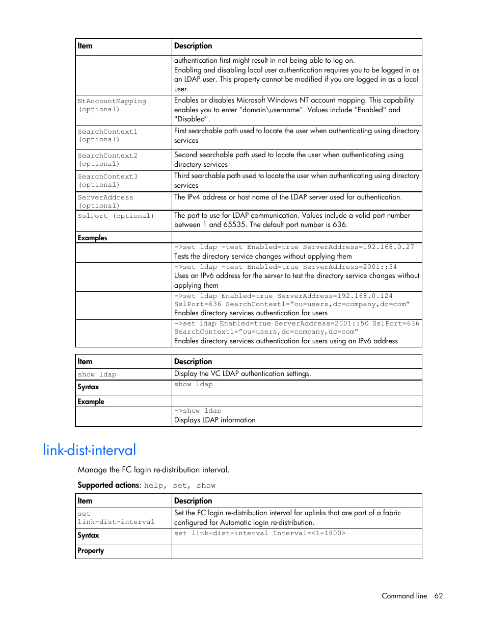 Link-dist-interval | HP Virtual Connect Flex-10 10Gb Ethernet Module for c-Class BladeSystem User Manual | Page 62 / 205