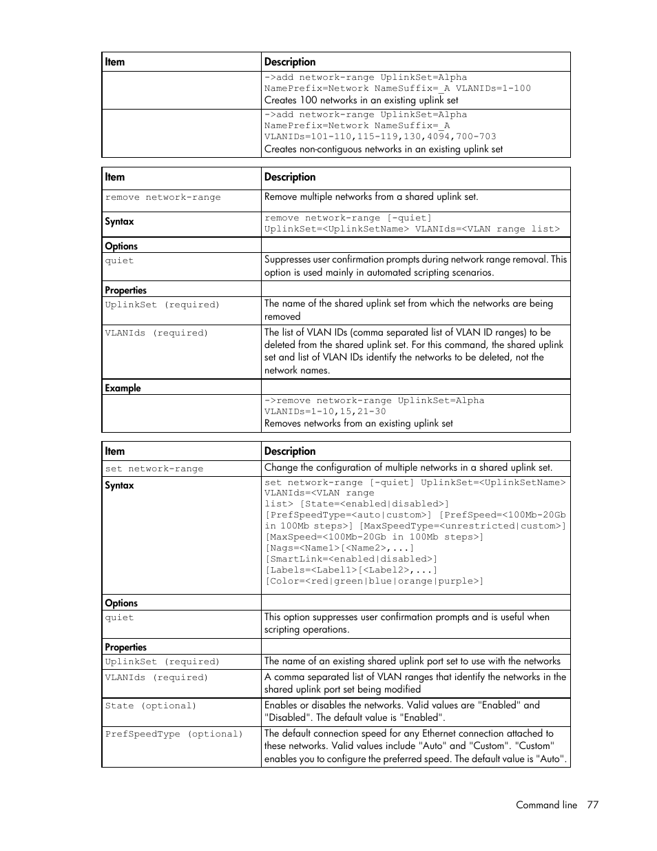 HP Virtual Connect Flex-10 10Gb Ethernet Module for c-Class BladeSystem User Manual | Page 77 / 205