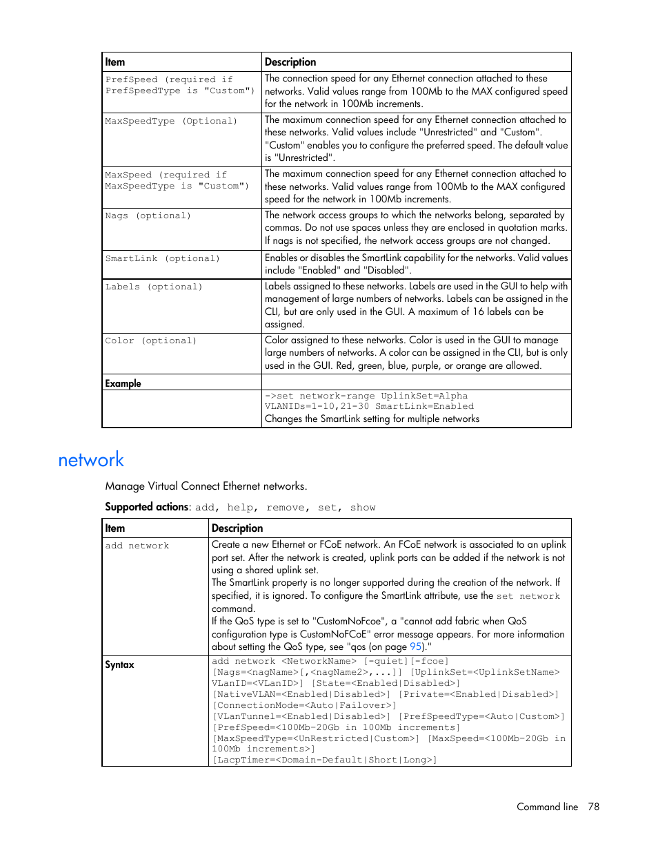 Network | HP Virtual Connect Flex-10 10Gb Ethernet Module for c-Class BladeSystem User Manual | Page 78 / 205