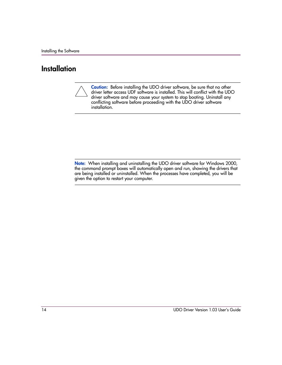 Installation | HP StorageWorks Ultra Density Optical Storage User Manual | Page 14 / 30