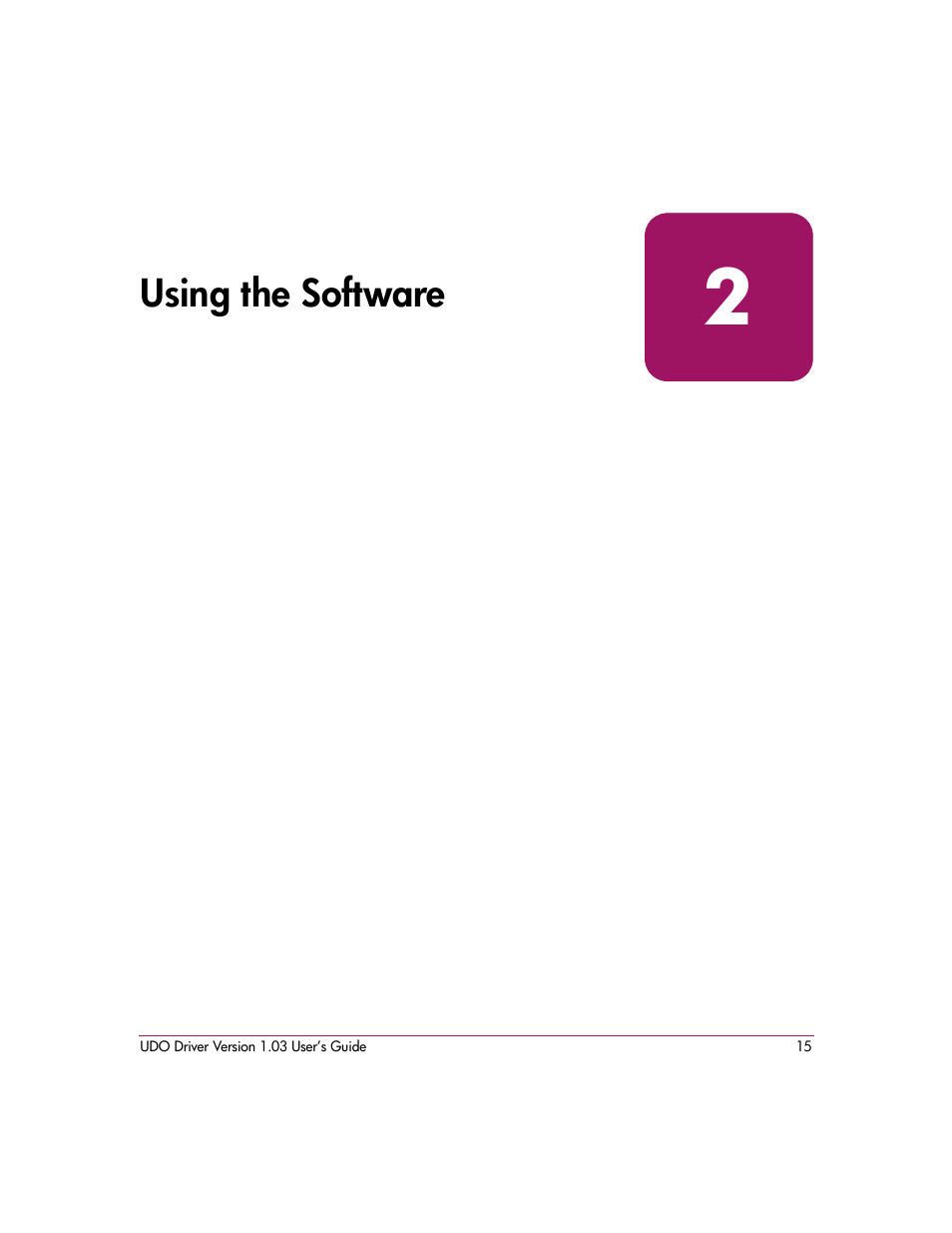Using the software, 2 using the software | HP StorageWorks Ultra Density Optical Storage User Manual | Page 15 / 30