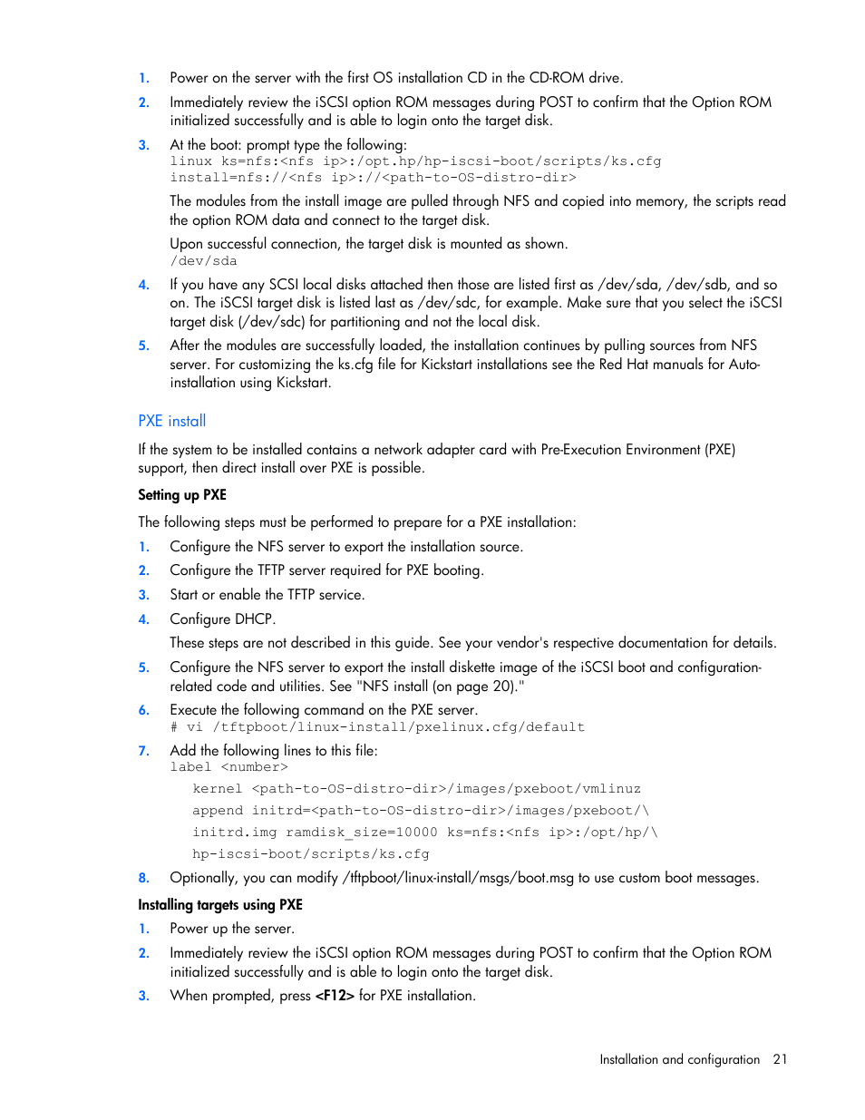 HP NC373F PCI-E Multifunction 1000SX Gigabit Server Adapter User Manual | Page 21 / 42