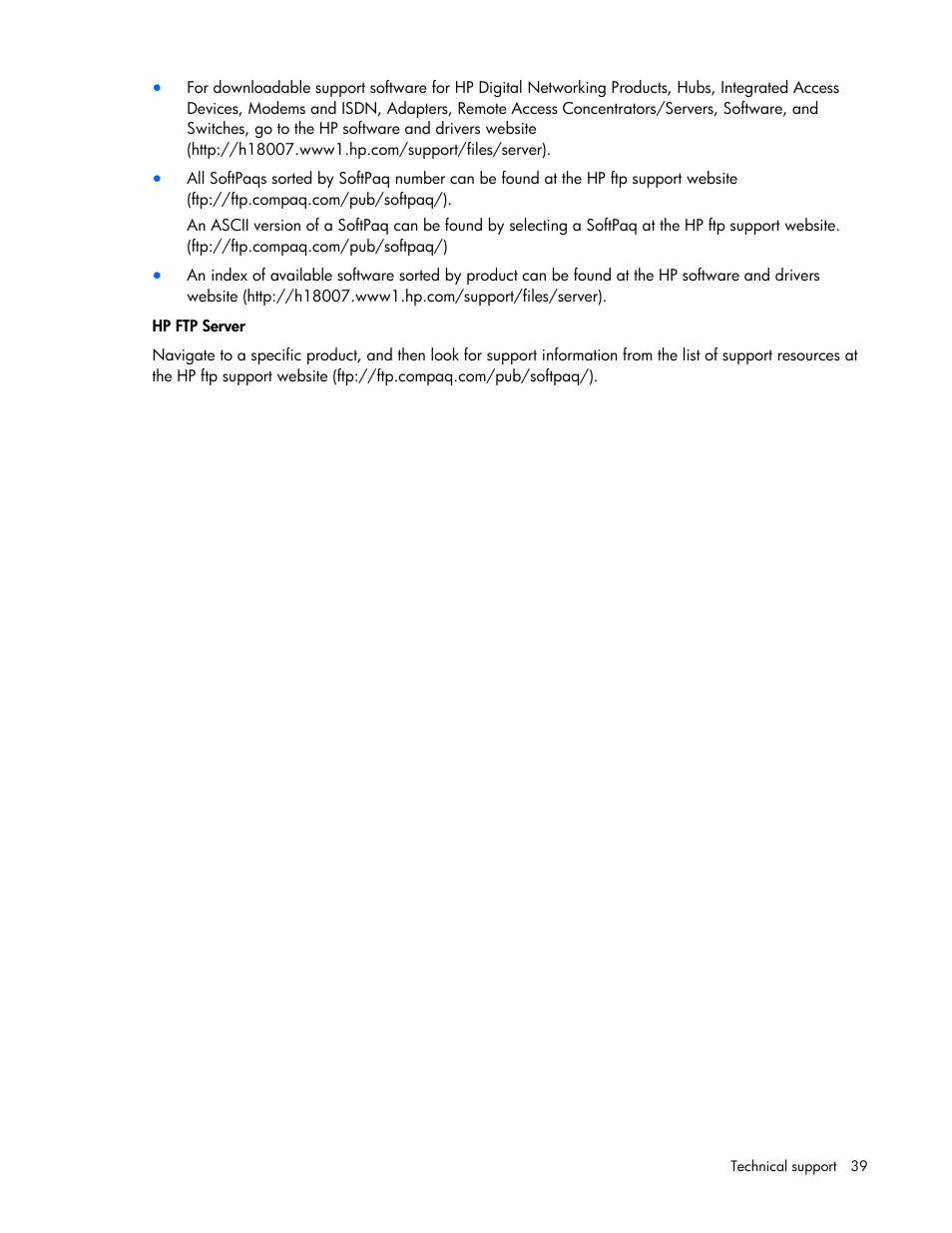 HP NC373F PCI-E Multifunction 1000SX Gigabit Server Adapter User Manual | Page 39 / 42